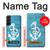 S3053 Marin Blue Anchor Etui Coque Housse pour Samsung Galaxy S22 Plus