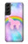 S3070 Arc en ciel pastel ciel Licorne Etui Coque Housse pour Samsung Galaxy S22 Plus