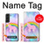 S3070 Arc en ciel pastel ciel Licorne Etui Coque Housse pour Samsung Galaxy S22 Plus