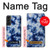 S3439 Tissu Indigo Tie Dye Etui Coque Housse pour Samsung Galaxy S22 Plus