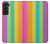 S3678 Vertical arc-en-ciel coloré Etui Coque Housse pour Samsung Galaxy S22 Plus
