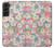S3688 Motif d'art floral floral Etui Coque Housse pour Samsung Galaxy S22 Plus