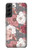 S3716 Motif floral rose Etui Coque Housse pour Samsung Galaxy S22 Plus