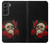 S3753 Roses de crâne gothique sombre Etui Coque Housse pour Samsung Galaxy S22 Plus