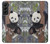 S3793 Peinture de neige mignon bébé panda Etui Coque Housse pour Samsung Galaxy S22 Plus