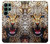 S1932 Bleu yeux Léopard Etui Coque Housse pour Samsung Galaxy S22 Ultra