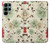 S2179 Motif Fleur Floral Art Millésime Etui Coque Housse pour Samsung Galaxy S22 Ultra