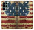 S2349 Old American Drapeau Etui Coque Housse pour Samsung Galaxy S22 Ultra