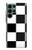 S2492 Noir et blanc Damier Etui Coque Housse pour Samsung Galaxy S22 Ultra