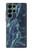 S2799 Lumière Bleu Marbre Pierre Imprimé Graphique Etui Coque Housse pour Samsung Galaxy S22 Ultra