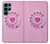 S2847 Rose Rétro téléphone Rotatif Etui Coque Housse pour Samsung Galaxy S22 Ultra