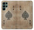 S2928 Ace Carte pique millésimé Etui Coque Housse pour Samsung Galaxy S22 Ultra