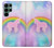 S3070 Arc en ciel pastel ciel Licorne Etui Coque Housse pour Samsung Galaxy S22 Ultra