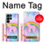 S3070 Arc en ciel pastel ciel Licorne Etui Coque Housse pour Samsung Galaxy S22 Ultra