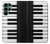 S3078 Noir et blanc Clavier de piano Etui Coque Housse pour Samsung Galaxy S22 Ultra