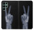S3101 X-ray doigts Signe de paix Etui Coque Housse pour Samsung Galaxy S22 Ultra