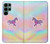 S3203 Arc en ciel Licorne Etui Coque Housse pour Samsung Galaxy S22 Ultra