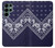 S3357 Marine Bleu Bandana Motif Etui Coque Housse pour Samsung Galaxy S22 Ultra