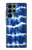 S3671 Tie Dye bleu Etui Coque Housse pour Samsung Galaxy S22 Ultra