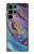 S3676 Pierre de marbre abstraite colorée Etui Coque Housse pour Samsung Galaxy S22 Ultra