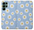 S3681 Motif de fleurs de marguerite Etui Coque Housse pour Samsung Galaxy S22 Ultra