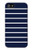 S2767 Navy White Striped Etui Coque Housse pour iPhone 5 5S SE
