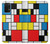 S3814 Composition de dessin au trait Piet Mondrian Etui Coque Housse pour Samsung Galaxy M32 5G