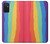 S3799 Arc-en-ciel aquarelle vertical mignon Etui Coque Housse pour Samsung Galaxy M52 5G