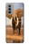 S0310 éléphant d'Afrique Etui Coque Housse pour Motorola Moto G51 5G
