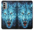 S0752 Feu bleu Loup Etui Coque Housse pour Motorola Moto G51 5G