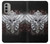 S1434 Crâne Tatouage Motard Aile Etui Coque Housse pour Motorola Moto G51 5G