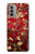 S2414 Rouge Fleur amandier Van Gogh Etui Coque Housse pour Motorola Moto G51 5G