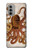 S2801 millésimé Poulpe Etui Coque Housse pour Motorola Moto G51 5G