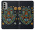 S3175 Hamsa Mosaïques main Etui Coque Housse pour Motorola Moto G51 5G