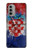 S3313 Croatie Drapeau graphique Football Millésime Etui Coque Housse pour Motorola Moto G51 5G