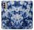 S3439 Tissu Indigo Tie Dye Etui Coque Housse pour Motorola Moto G51 5G