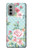 S3494 Rose à pois millésimé Etui Coque Housse pour Motorola Moto G51 5G