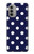 S3533 Bleu à pois Etui Coque Housse pour Motorola Moto G51 5G