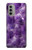 S3713 Graphique violet améthyste à quartz imprimé Etui Coque Housse pour Motorola Moto G51 5G