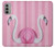 S3805 Flamant Rose Pastel Etui Coque Housse pour Motorola Moto G51 5G