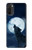 S3693 Pleine lune du loup blanc sinistre Etui Coque Housse pour Motorola Moto G71 5G