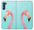 S3708 Flamant rose Etui Coque Housse pour Motorola Edge S30