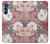 S3716 Motif floral rose Etui Coque Housse pour Motorola Edge S30