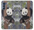 S3793 Peinture de neige mignon bébé panda Etui Coque Housse pour Motorola Edge S30