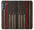 S3804 Graphique de drapeau de ligne rouge en métal de pompier Etui Coque Housse pour Motorola Edge S30