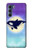 S3807 Killer Whale Orca Lune Pastel Fantaisie Etui Coque Housse pour Motorola Edge S30