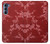 S3817 Motif de fleurs de cerisier floral rouge Etui Coque Housse pour Motorola Edge S30