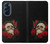 S3753 Roses de crâne gothique sombre Etui Coque Housse pour Motorola Edge X30