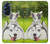 S3795 Peinture Husky Sibérien Ludique Chaton Grincheux Etui Coque Housse pour Motorola Edge X30