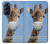 S3806 Drôle de girafe Etui Coque Housse pour Motorola Edge X30